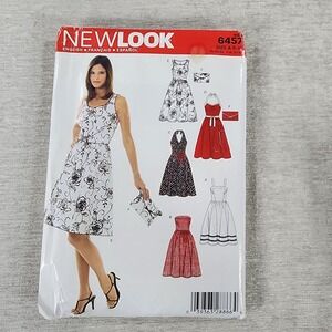 NEW LOOK PATTERN 6457 ~ MISSES DRESSES ~ SIZES 6-8-10-12-14-16 uncut Halter Tank